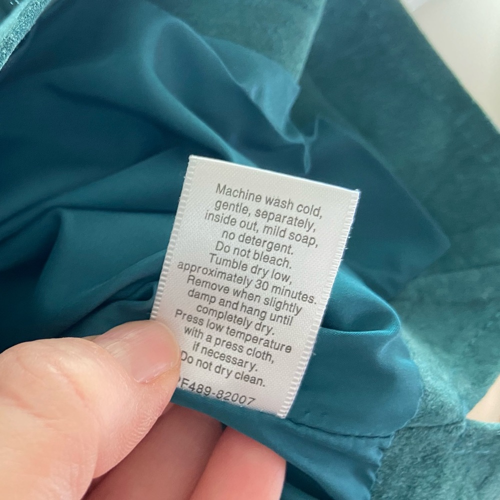 Pendleton Petite Dark Teal Leather Button Up Jack… - image 5